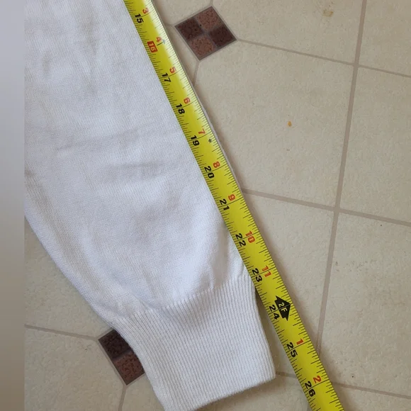 Tailored Recreation White Sweater Mens Size XL Wool Cotton Cozy - Picture 10 of 11